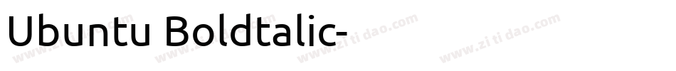 Ubuntu Boldtalic字体转换